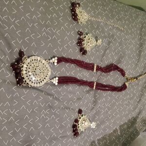 3 Piece NWOT INDIAN PAKISTNI LONG NECKLACE SET
